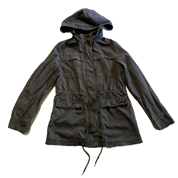 Universal Thread Womens Jacket Size Small Blue Canvas Utility Military Jacket - Picture 3 of 15